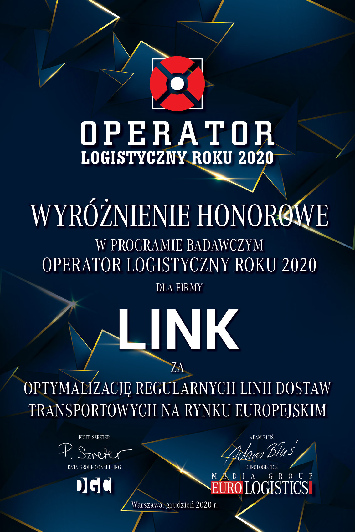 dyplomy operator 20209 LINK